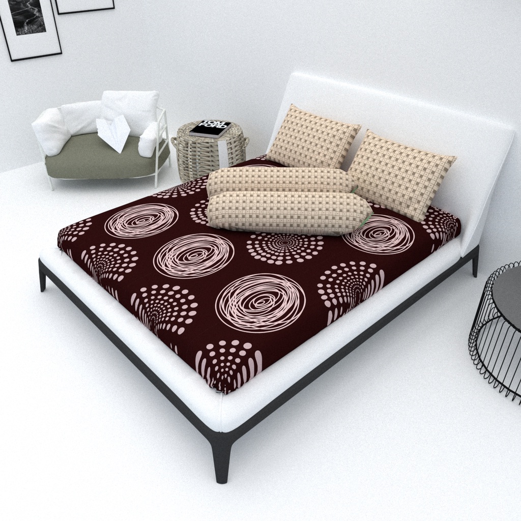 Sprei Lovella Queen B2 - 160 X 200 - Doodles - Sprei Lembut Dan Tidak Mudah Luntur