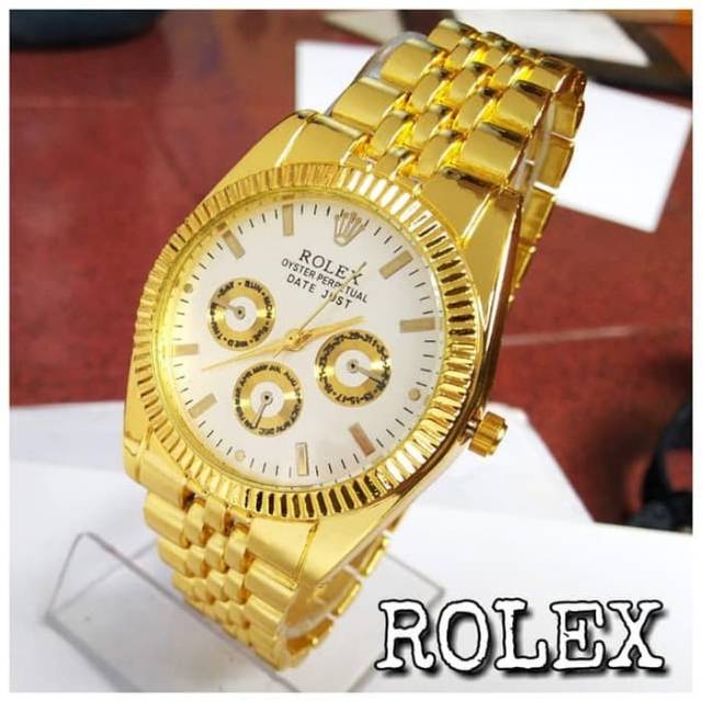 ⚡Real Pict⚡ Jam Tangan Rolex Pria Wanita Warna Full Emas Mewah