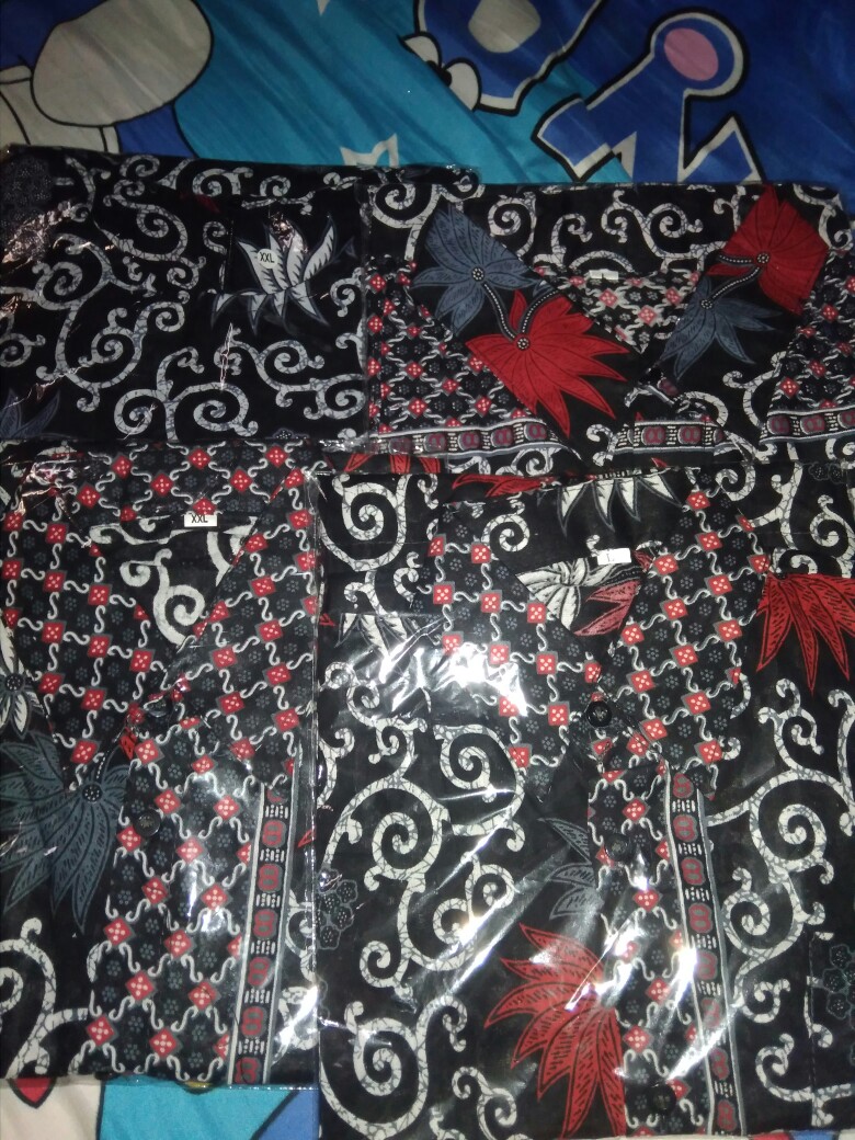 Batik Couple Keluarga Sania Ruffle Ori Ndoro Jowi Dnt Motif Kembang Langit