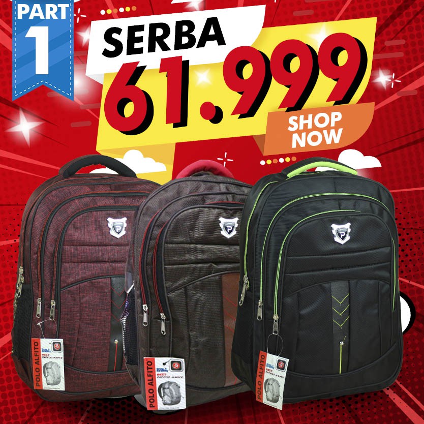 PROMO SERBA 61.999!!!! Ransel Punggung Alfito Tas Laptop Backpack Pria Tas Formal Kerja CUCI GUDANG