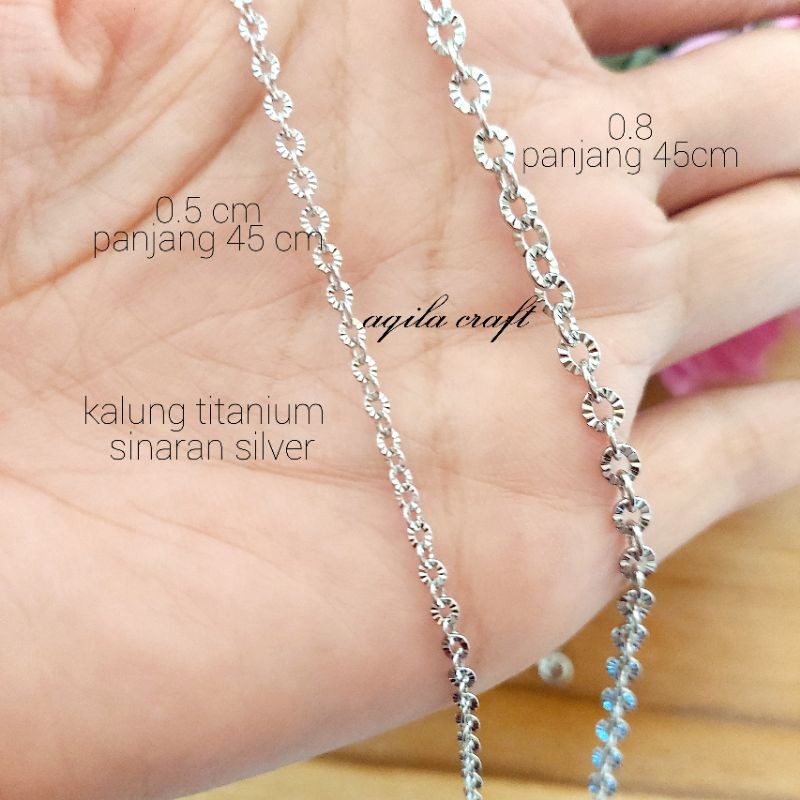 KALUNG SINARAN TITANIUM KALUNG ANTI KARAT UKURAN 0.8