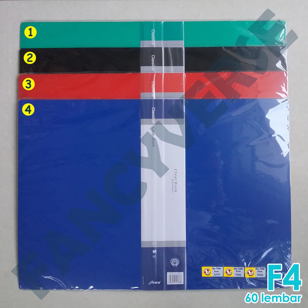 

Document Keeper F4 60 Pocket Acura A60F / Clear Holder Clear Book