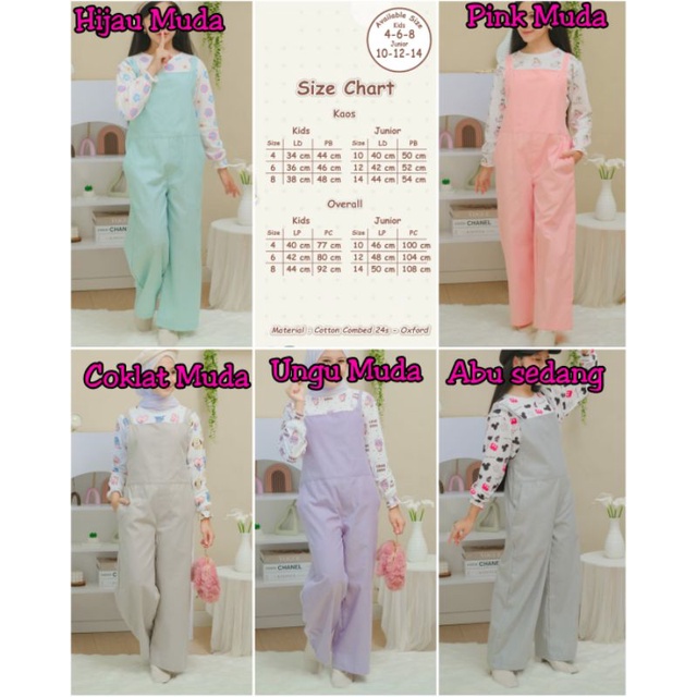 <BB-IM> HAZWA - set overall kids (4-6-8T)