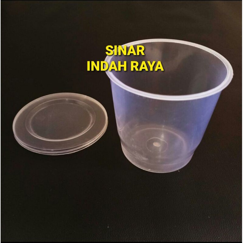 GELAS PUDING 150 ML - CUP PUDING AGAR 150ML DAN TUTUP GELAS - ISI 25 PCS