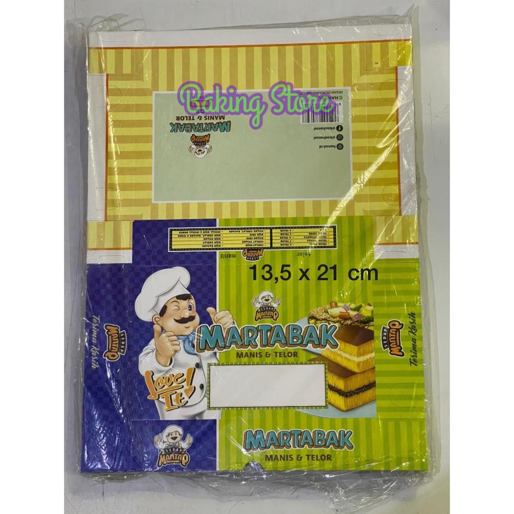 Box / Dus Martabak GS Sedap Mantap 12x16cm / 13,5x21cm - isi 50pcs - Gosend/Grab Only. !!