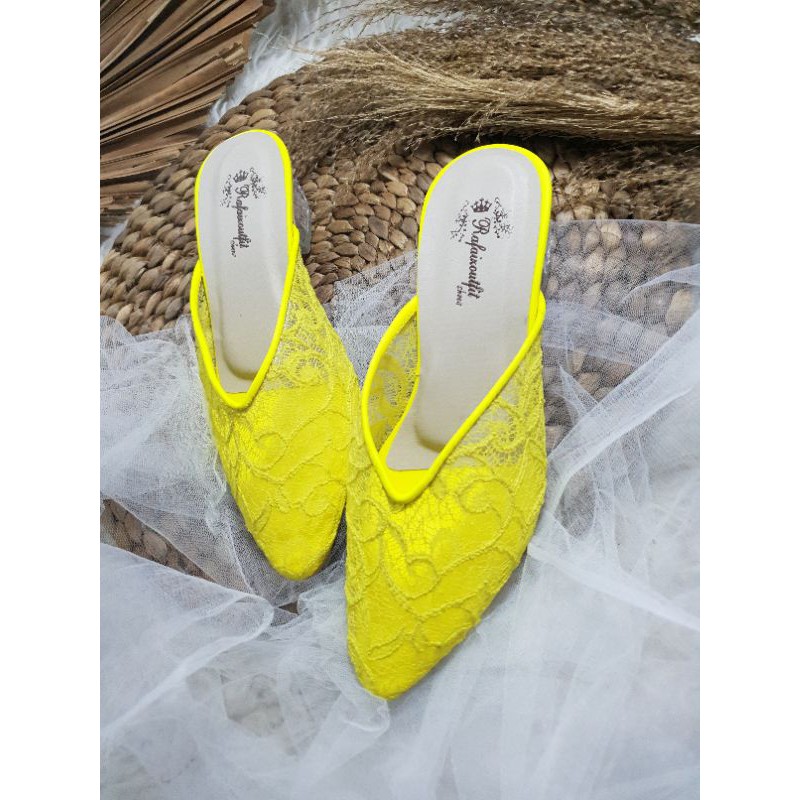 sepatu johana lime sepatu wanita cantik 5cm hak kaca tahu