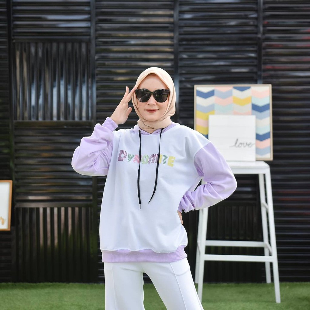 Dinamite Sweater Dynamite Hoodie Wanita Pria Combinasi Termurah Kekinian  Sweter bahan tebal