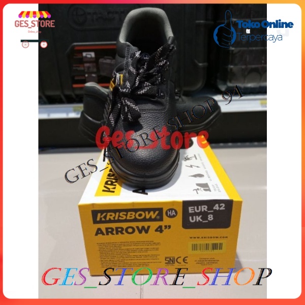 Sepatu Safety/Safety shoes arrow Krisbow 4 inch/Sepatu besi/sepatu Krisbow/sepatu proyek