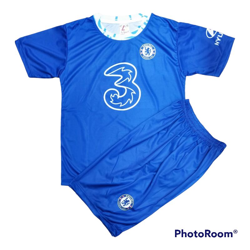 SETELAN JERSEY CHELSEA UNTUK ANAK UMUR 5-12THN/ BAJU BOLA ANAK LAKI LAKI/