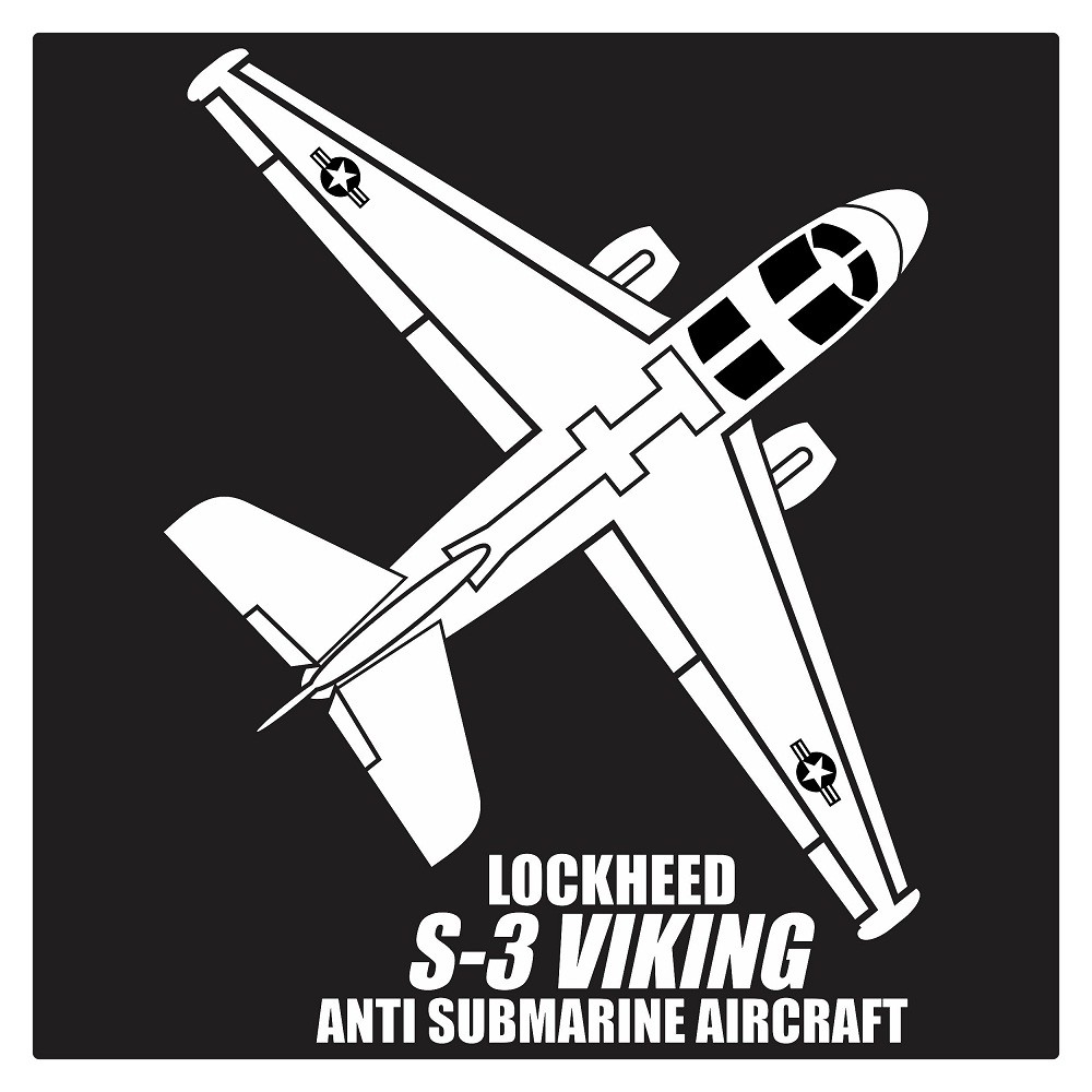 Lockheed S-3 Viking Anti Submarine Aircraft, Cutting Sticker