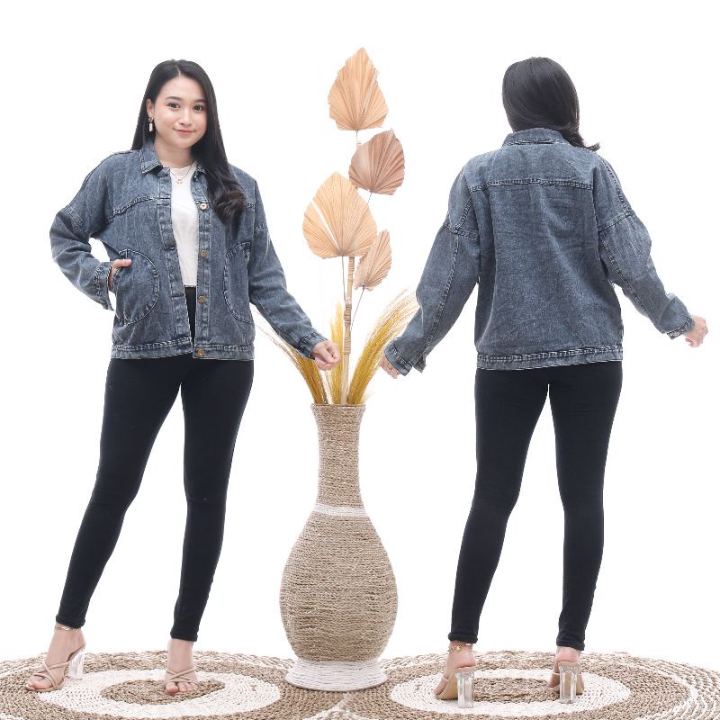 Jaket Wanita Denim Jeans - SEOM jacket Oversize - hipster Jaket