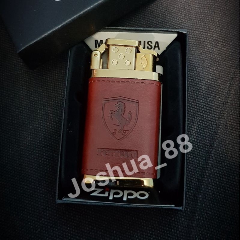 Korek Api Lighter Model Zippo Gas Bara FERRARI Design Lighter