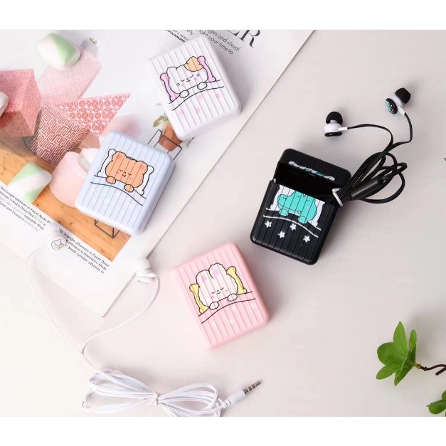 [XY-74] Headset Earphone Karakter Hewan Animal GOOD NIGHT / Wadah Earphone Kartun Animal Tidur Lucu