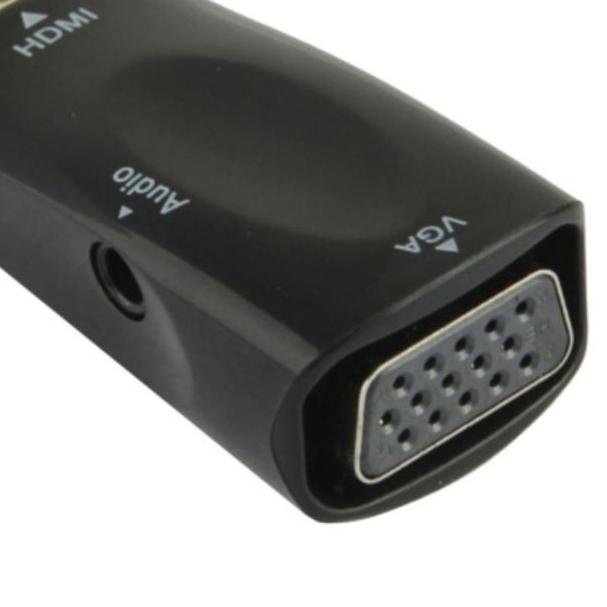 Converter HDMI to VGA with Port Audio full HD 1080p plug and play Male to Female Laptop ke Proyektor