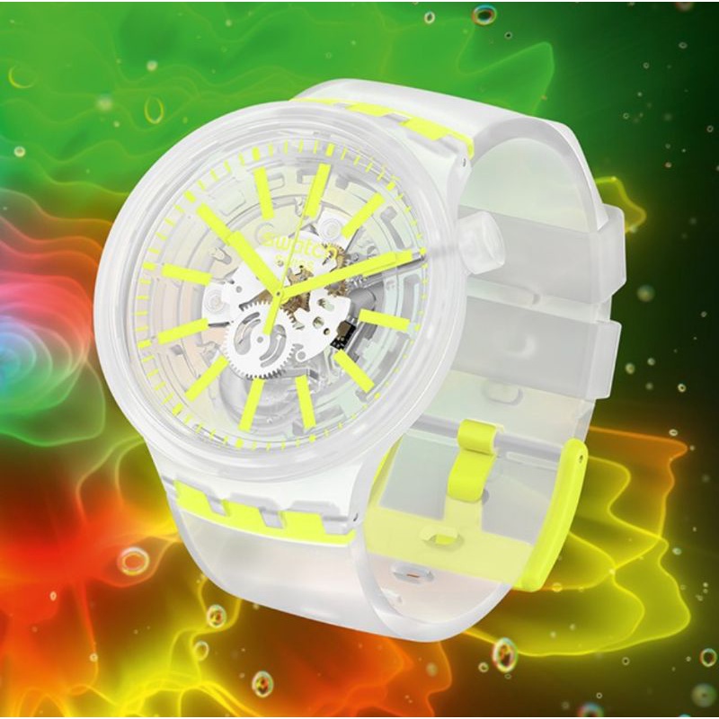 JAM TANGAN SWATCH SO27E103 BIG BOLD YELLOWINJELLY ORIGINAL TERBARU