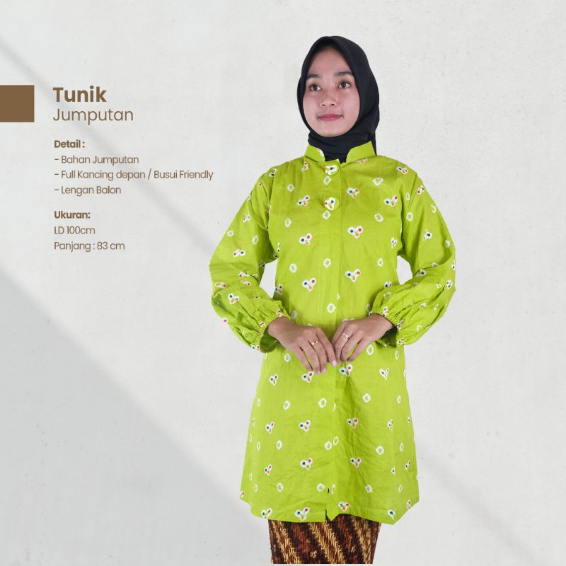 Tunik Jumputan Warna Premium - NairaBatik