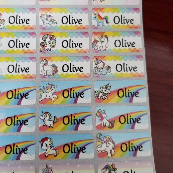 

☝ Label Nama Stiker Waterproof Sticker anti air Unicorn kuda - M ❊