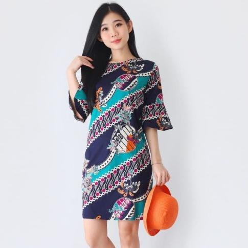 Dress Batik Cantik /Dress Batik Wanita Modern /Motif Terbaru Sale R23A