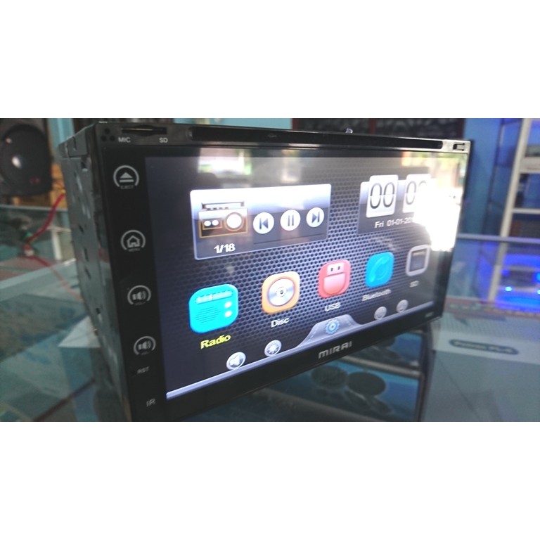 Head Unit Tape Double Din 6.95', mp4, TV MIRROR LINK MIRAI 6933 GLASS