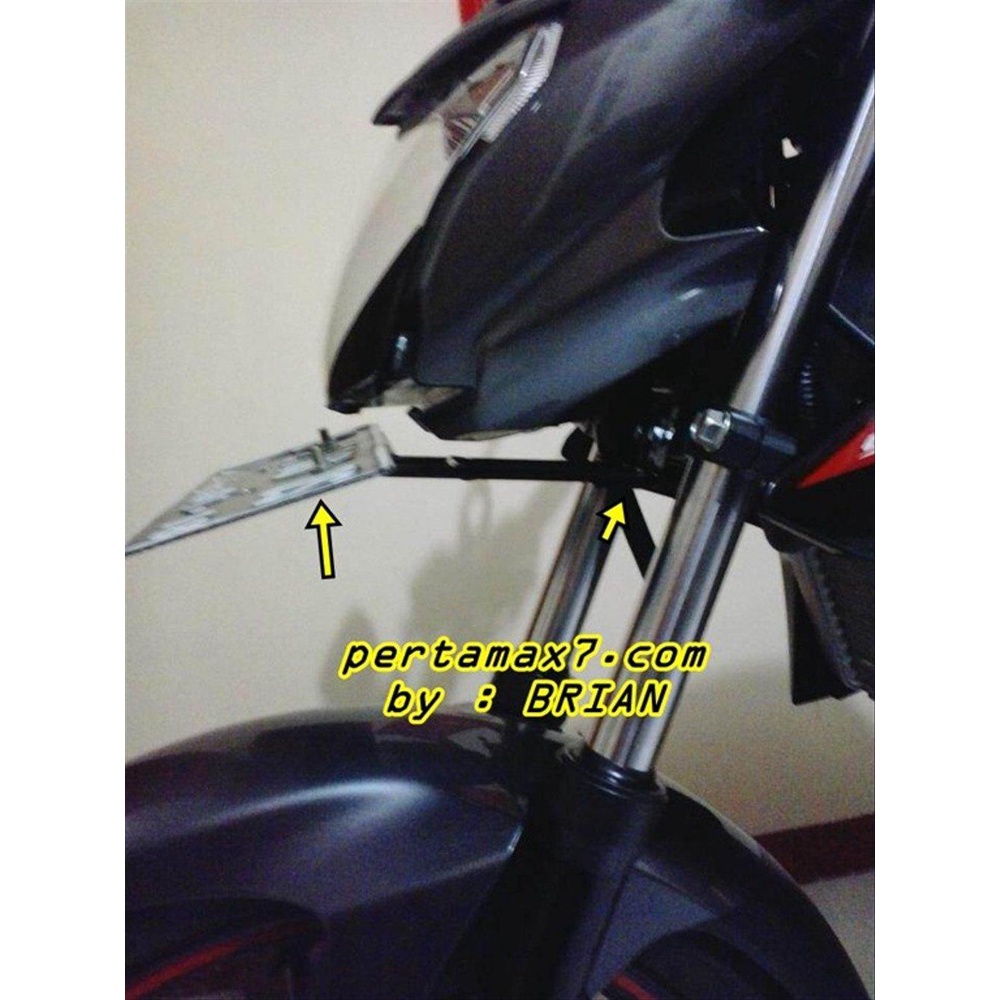 Dudukan plat nomor new vixion , breket plat nomor depan new vixion kualitas super