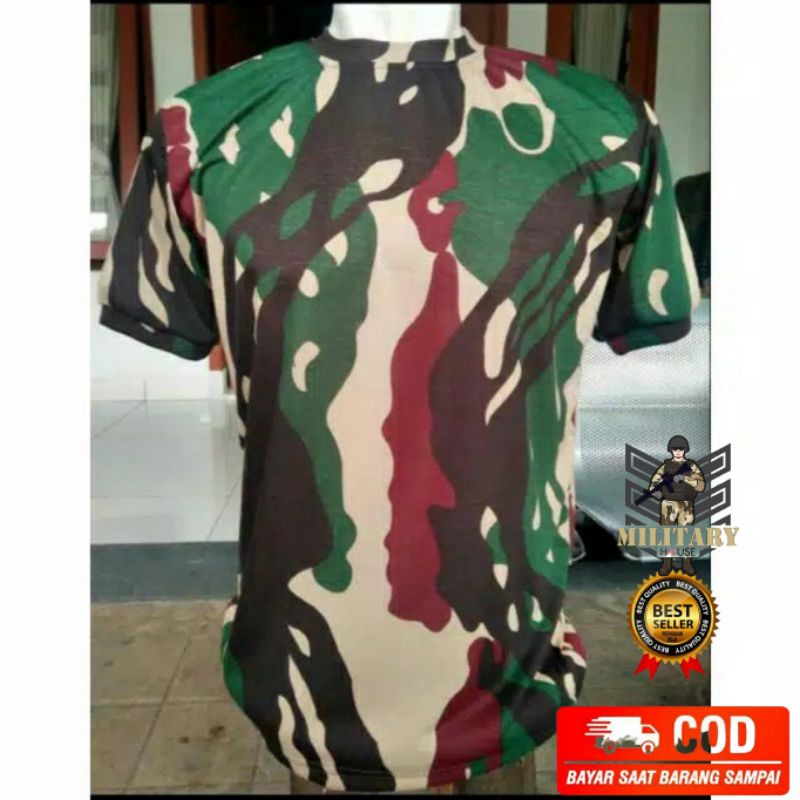 KAOS PENDEK LORENG KOPASUS / KAOS PDL / KAOS ARMY / KOAS DORENG / KAOS PENDEK / KAOS POLOS / KAOS PR