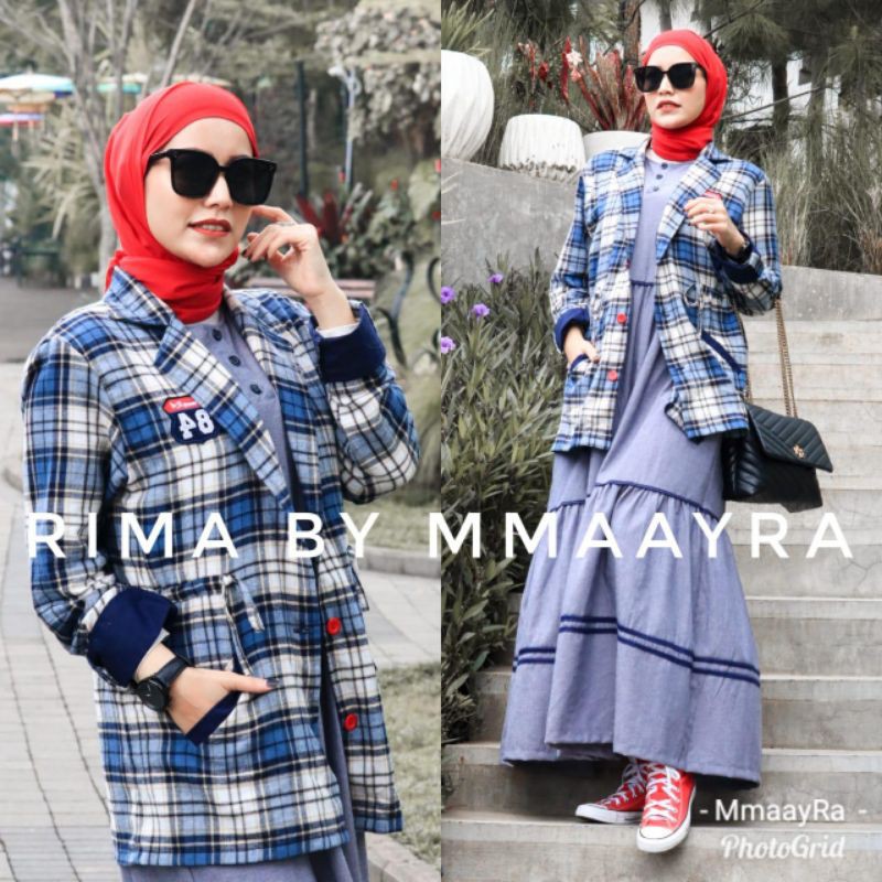 set gamis outer//stelan gamis outer//set gamis outer kotak//Rima by Mmaayra (SIAP KIRIM)