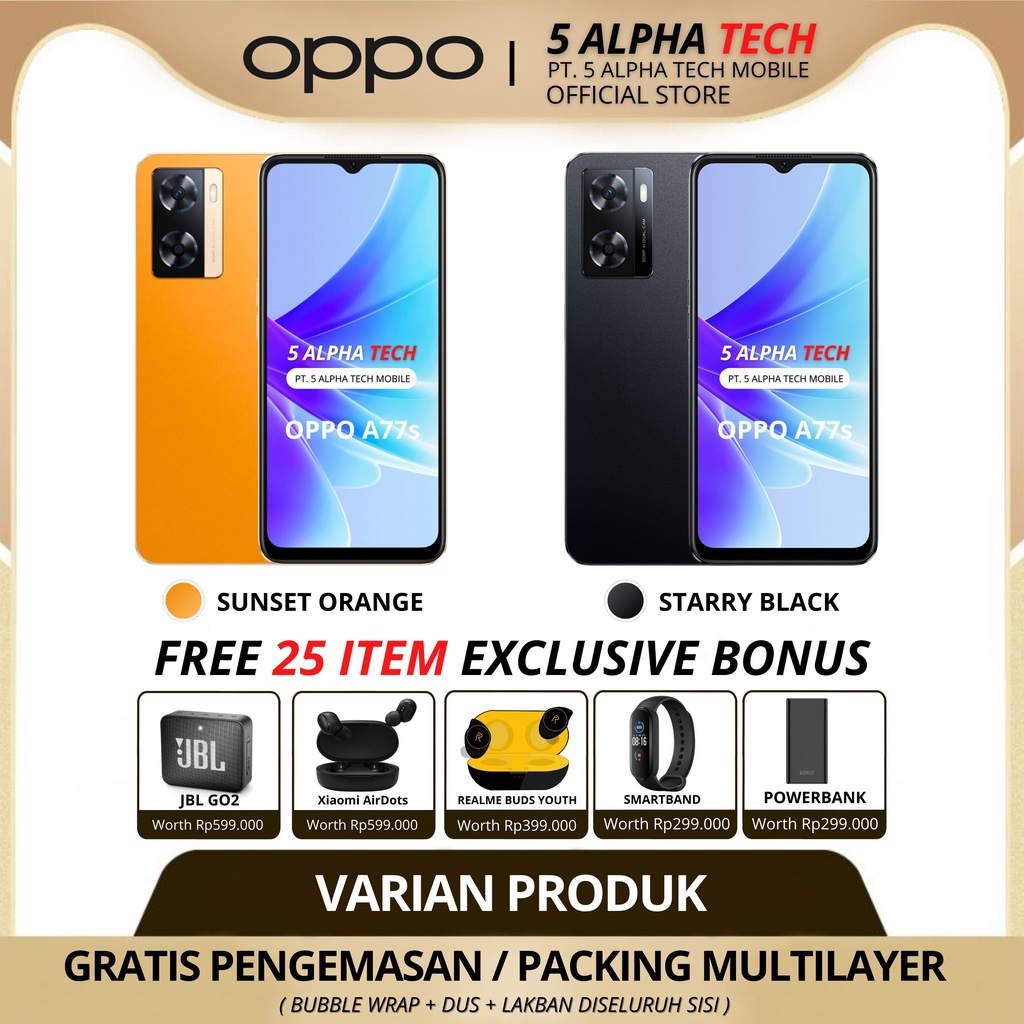 OPPO A77S 8/128GB ( + 8GB EXPANSION RAM ) A77 S GARANSI RESMI OPPO