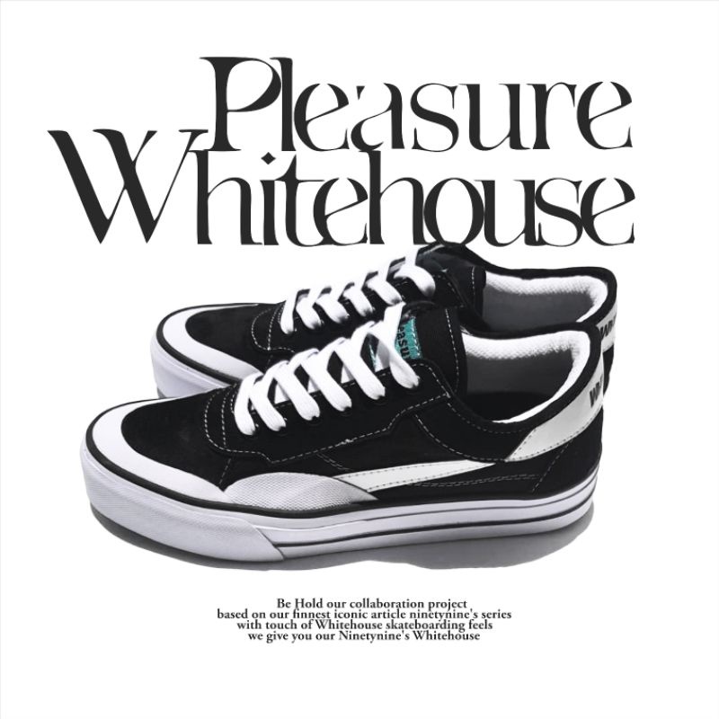 Sepatu Pria Pleasure Ninetynine's Whitehouse Vulcanized Suede/Canvas