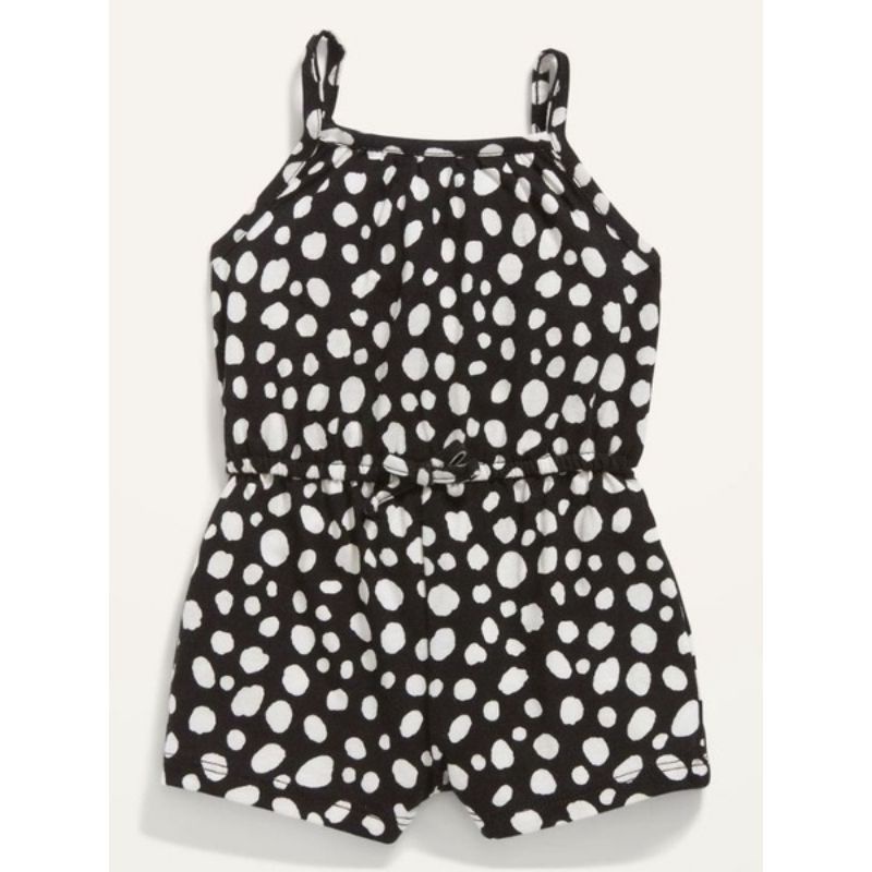 (Nb-12m) ROMPER OLD NAVY ANAK BAYI PEREMPUAN ORIGINAL BRANDED-Hitam Polka