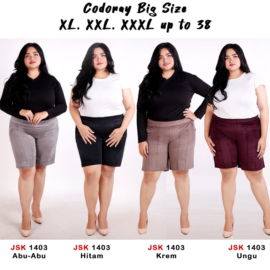  Celana  Pendek Wanita BIGSIZE JSK Celana  Bahan  Jumbo 