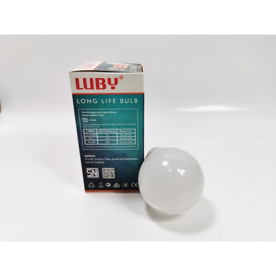 Luby classic 15w Lampu Bohlam LED 15 Watt bulb PUTIH garansi 1 tahun