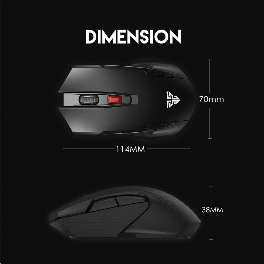 Fantech Raigor II WG10 Wireless Gaming Mouse - Black / Red / Gray