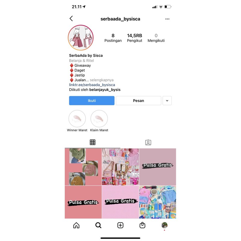 Jual akun instagram murah murah mulai dari 5k-15k | Shopee ...