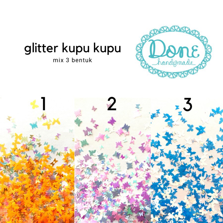 spring glitter summer glitter kupu kupu glitter butterfly summer