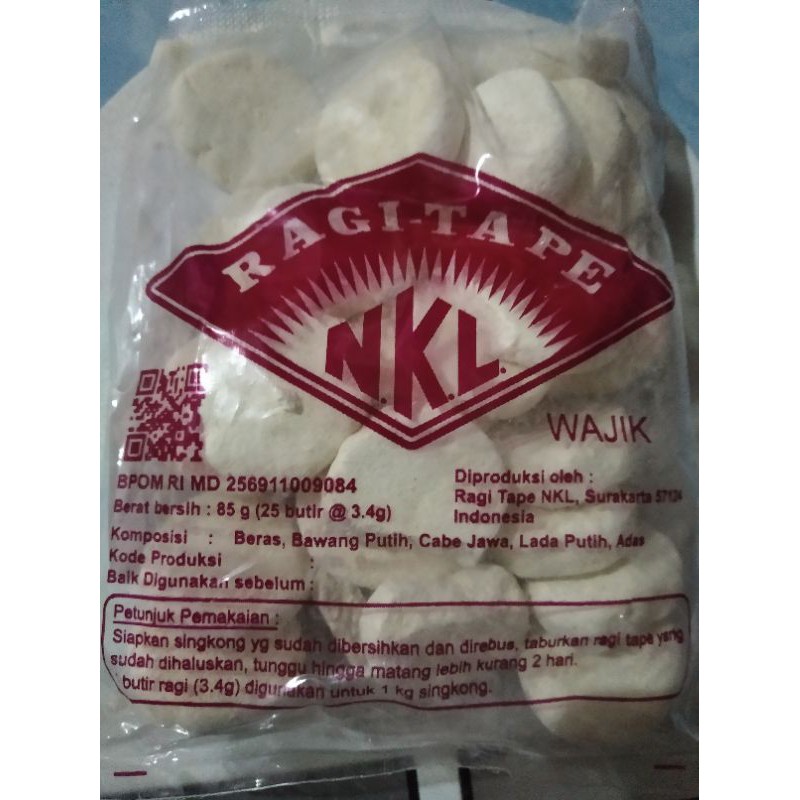 

Ragi tape asli solo 100% ini yg Wajik hasil lebih Joss