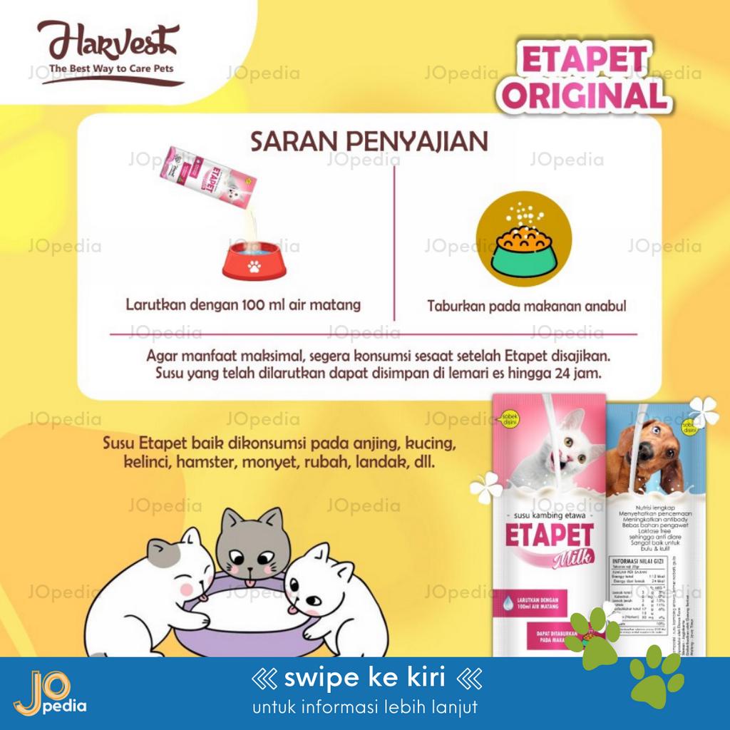 ETAPET Susu Kucing Anjing Susu Kambing Etawa Bubuk Bebas Laktosa Kitten Puppy Milk