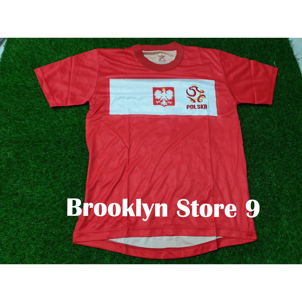 JERSEY BOLA BAJU BOLA REMAJA POLANDIA MERAH