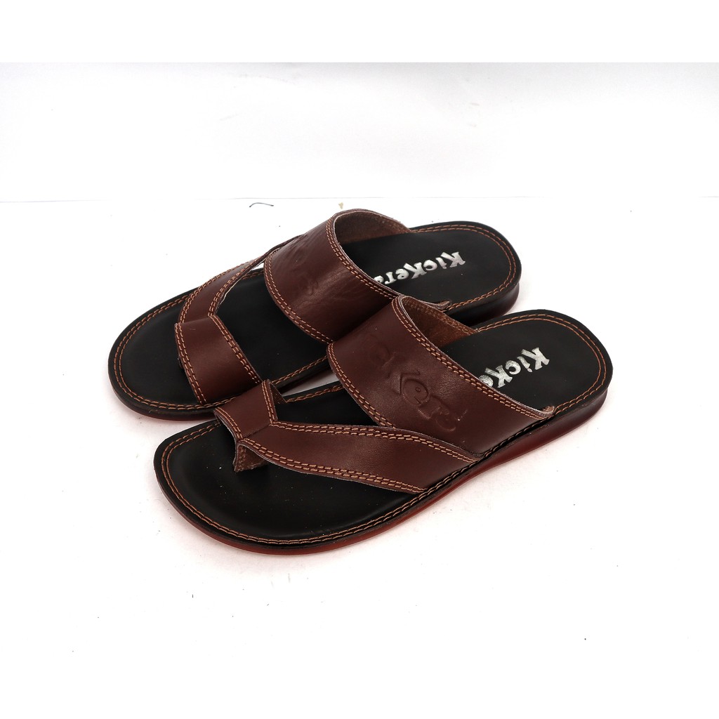 Sandal Pria Kulit Casual Santai Kickers Selop Rampel