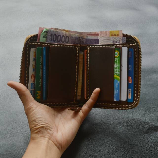 KOING DOMPET PRIA FULL KULIT ASLI ORIGINAL LIPAT RIT CUSTOM NAMA