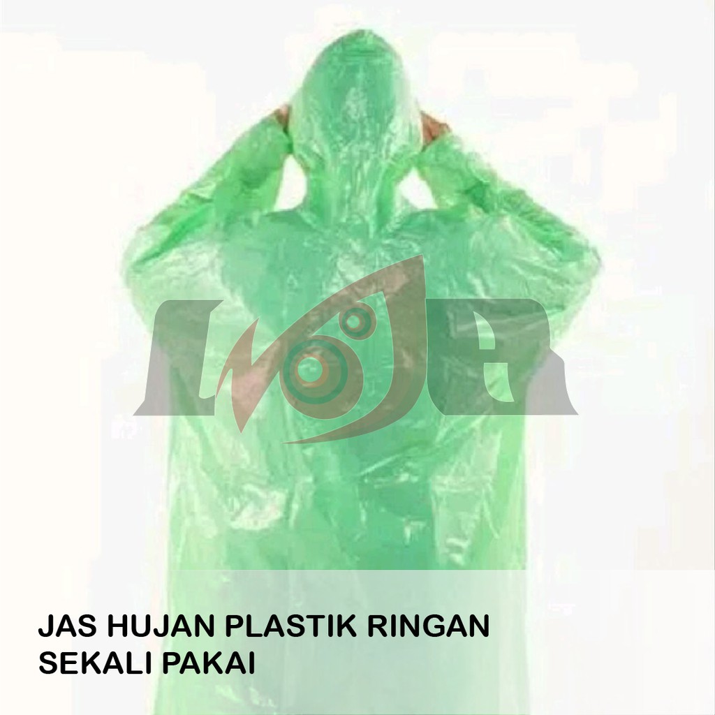 Jas Hujan Kresek Plastik Tipis Murah Raincoat Darurat 1x pakai