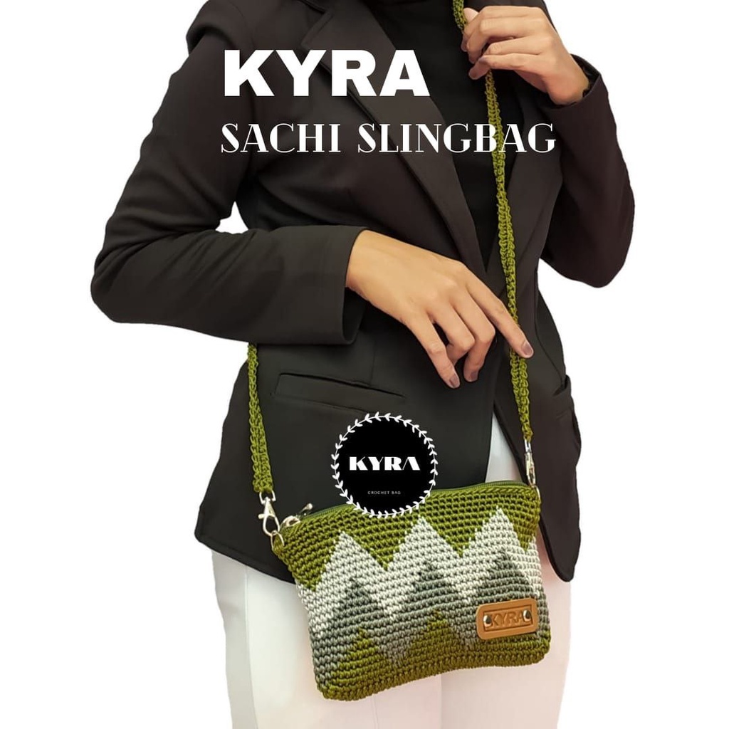 Tas Rajut - Tas Selempang Wanita - SACHI Slingbag Rajut Premium