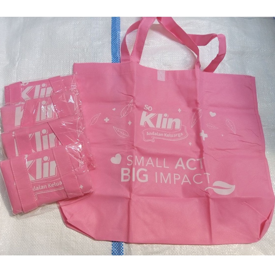 

TAS KANTONG BELANJA KAIN 36x43 - Spunbond Shopping Bag-TAS BELANJA CANTIK SO KLIN