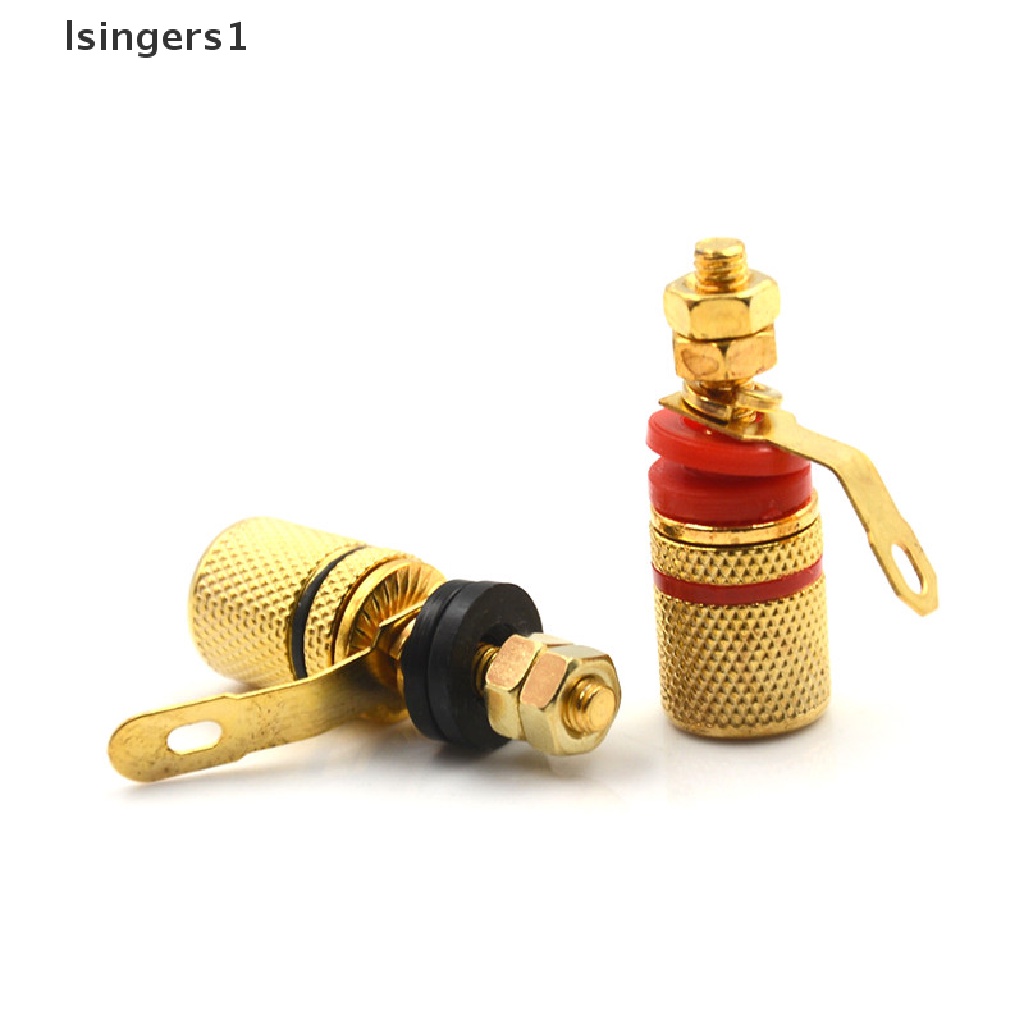 (lsingers1) 4pcs / lot Jack Banana 4mm Untuk Speaker / Power Bank