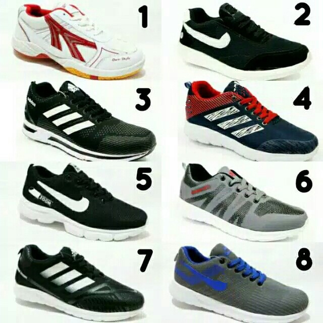 Sepatu pria sneakers casual tali era hitam murah