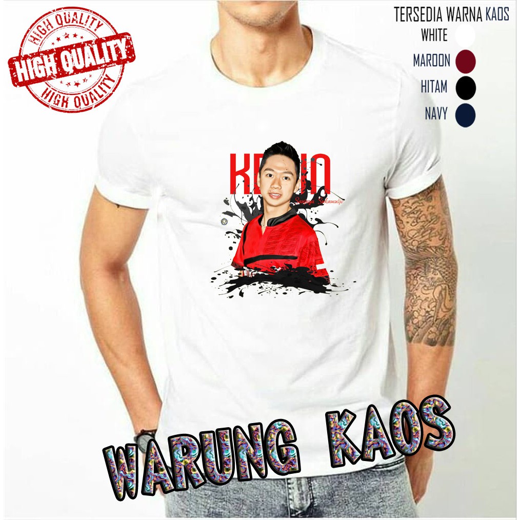 Baju Kaos t shirt KEVIN SANJAYA BULU TANGKIS keren pria wanita DISTRO KAOS PRIA KEREN