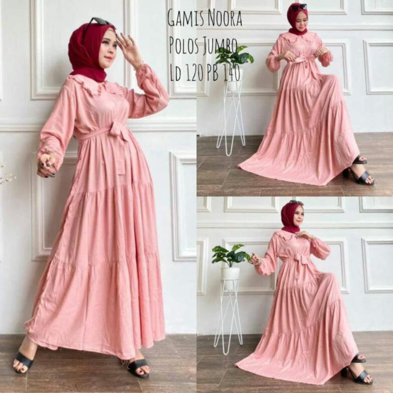 0Gamis Polos Susun Rayon Premium || Gamis Twill Ori || Busui, Ber Kerah Rempel/ Resleting
