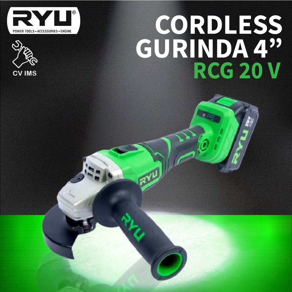 RYU Gerinda Tangan Baterai Cordless Gurinda 4"