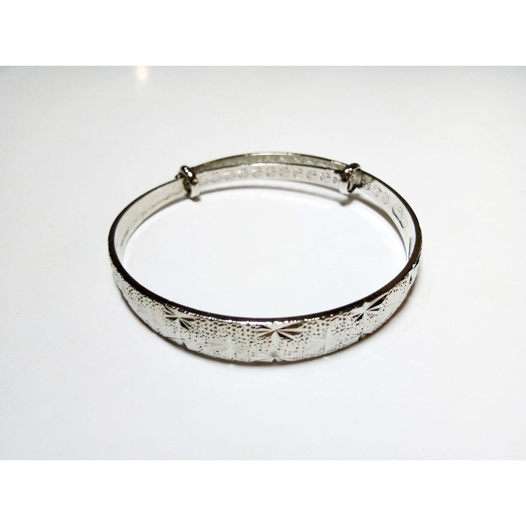 VeE Gelang Titanium Ukir Lebar - Pria Wanita