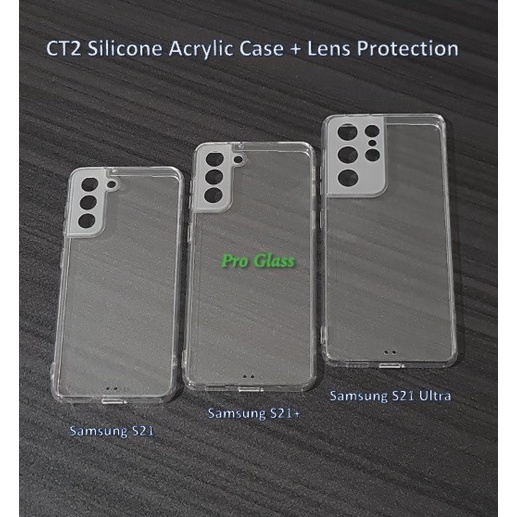 CT2 Samsung S21 / S21 PLUS / S21 ULTRA / S22 / S22 PLUS / S22 ULTRA Silicone Acrylic Case Lens Protection