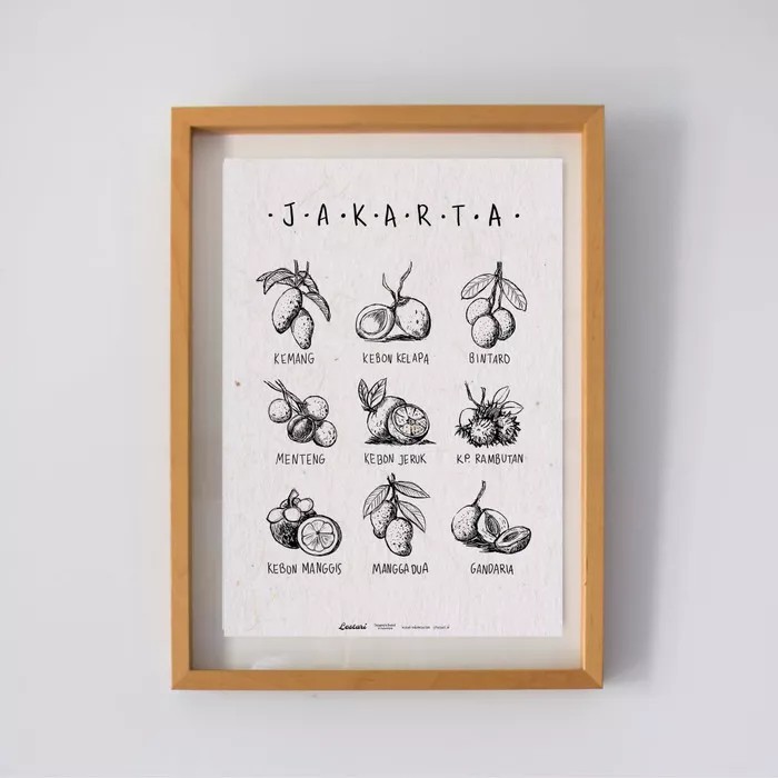 

Jakarta Fruits Art Print A4 Size 21x29.7 cm - No Frame